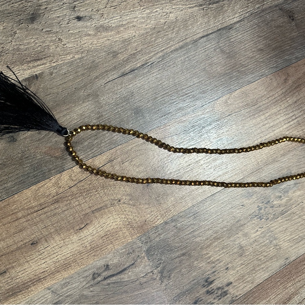 J. Crew Gold and Black Necklace Elegant Jewelry